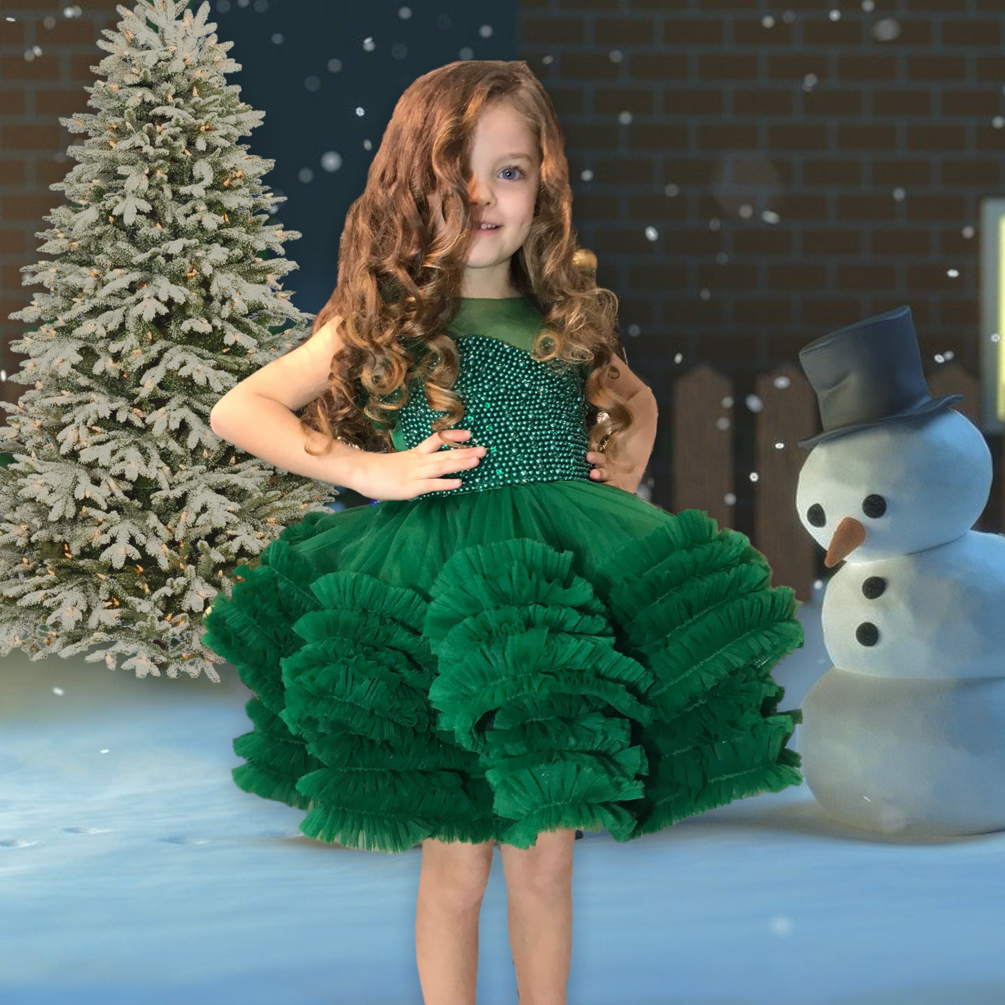 Jingle dress Green Valeniko Couture Jingle dress Green Valeniko Couture